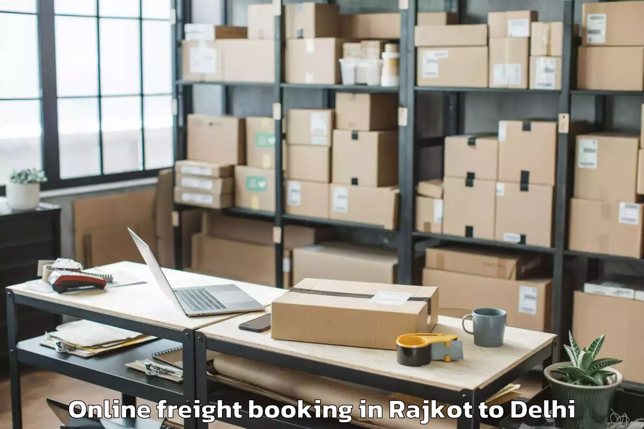 Expert Rajkot to Burari Online Freight Booking